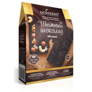 Набор для приготовления шоколада “Темный шоколад” “POLEZZNO” ~ 300 гр.